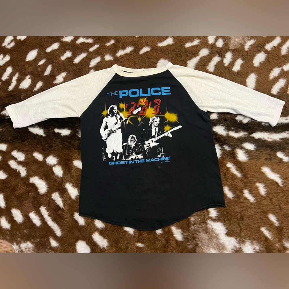 Rare HTF VTG Single Stitch The Police Band Concert Tour 80s Raglan T-shirt